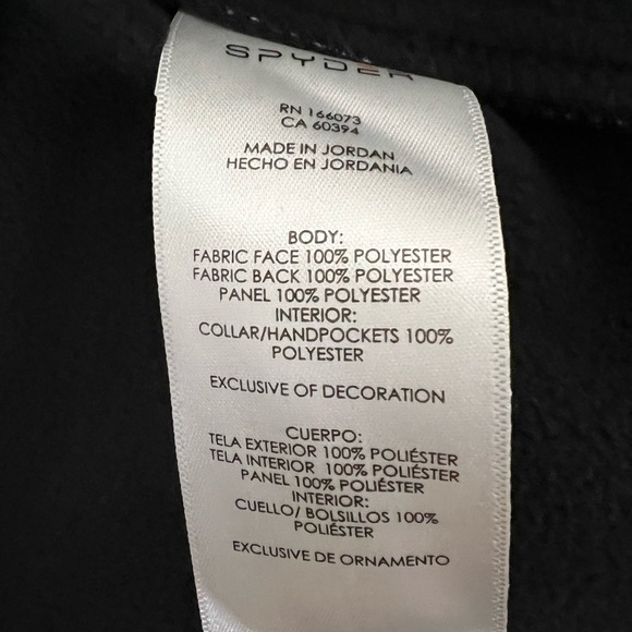 Men’s Spyder 1/4 Zip Pullover Dark Gray/Black Size Large New with Tags - Picture 9 of 9